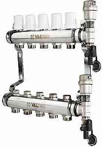 Коллекторная группа  VTc.588.EMNX.0603  НЕРЖ , 1"х3 вых. Евроконус 3/4"  VALTEC