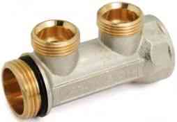 Коллектор под евроконус VALTEC 1"х3/4"х2 вых. ЕК VTc.500.NE.060502