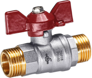 КРАН  шар.   1/2''  НР-НР БАБОЧКА PN40 Temper Россия