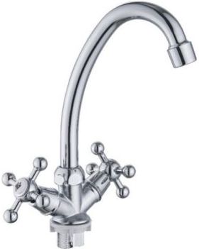 Смеситель для кухни Cronwil CB330-49 двуручковый на гайке