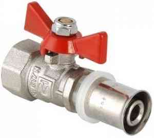 КРАН  шар.  для МП ПОД ПРЕСС VALTEC 16х1/2" ВН бабочка VALTEC VT.242.N.1604
