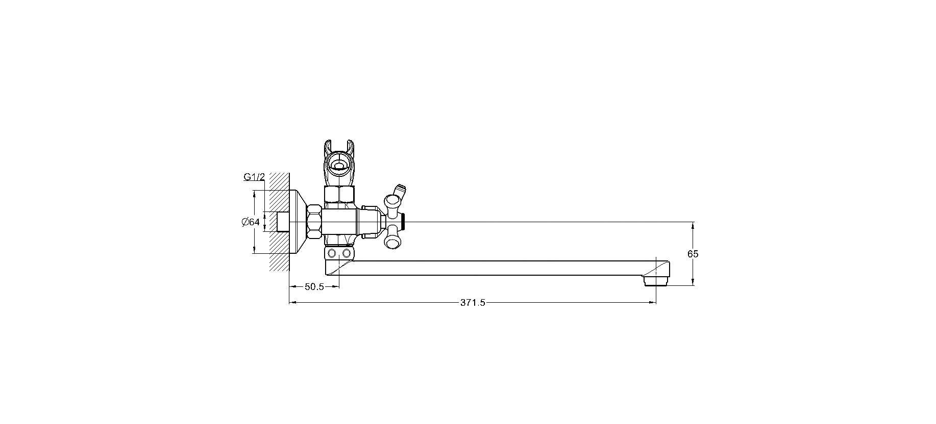 Смеситель для ванны G-Lauf QFR7-C827 двуручковый
