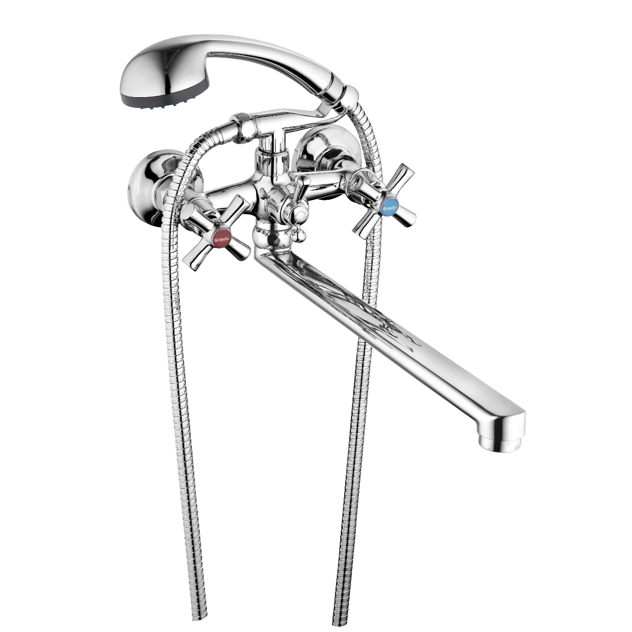 ВАННА  G-LAUF   QFR7-C722  с плоским пов. изл., кер. (1/2") 180°,шар. переключен