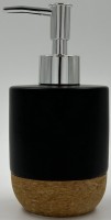 Дозатор  для жидкого мыла керам    Черный с пробковым дном